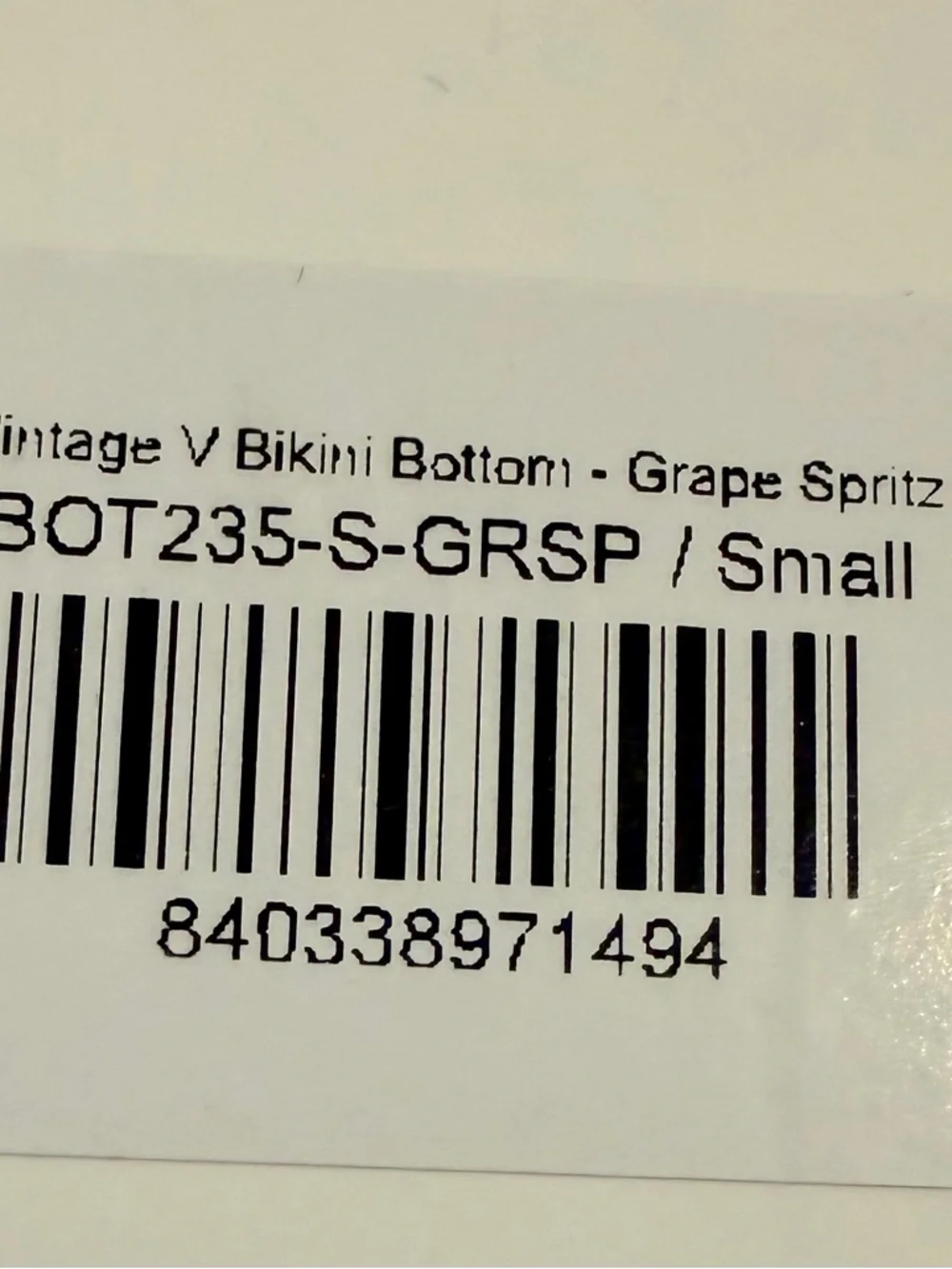 Kulani Kinis Vintage V Bikini Bottom – Grape Spritz Floral | Size Small | NWT